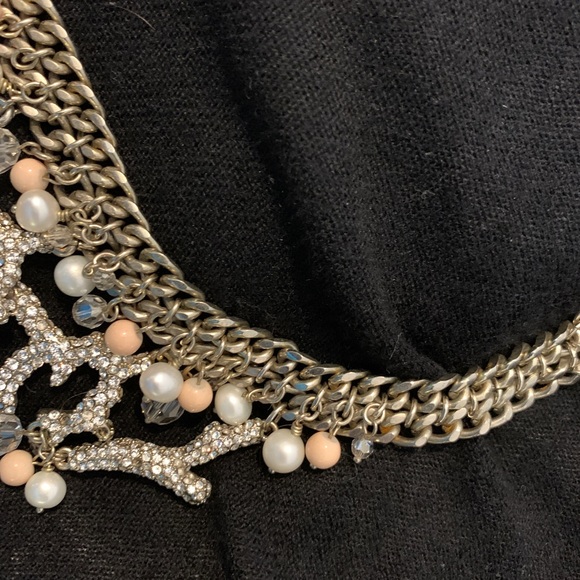 Badgely Mischa Necklace - coral, pearl and crystal beads - Stunning - Picture 3 of 7